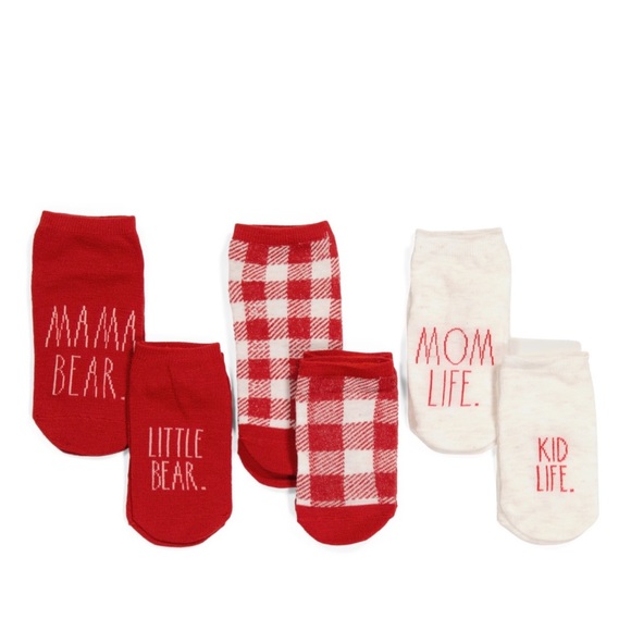 Rae Dunn 6Pk Mommy & Me Socks - Picture 3 of 13